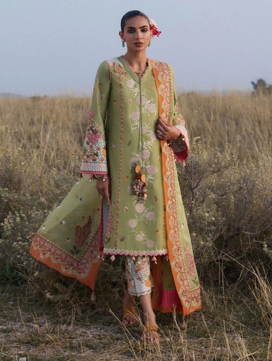 Hussain Rehar Dresses & Skirts - Rang e Bahar | Jinan '26 | HUSSAIN REHAR 3 Pc Lawn Embroidered Suit